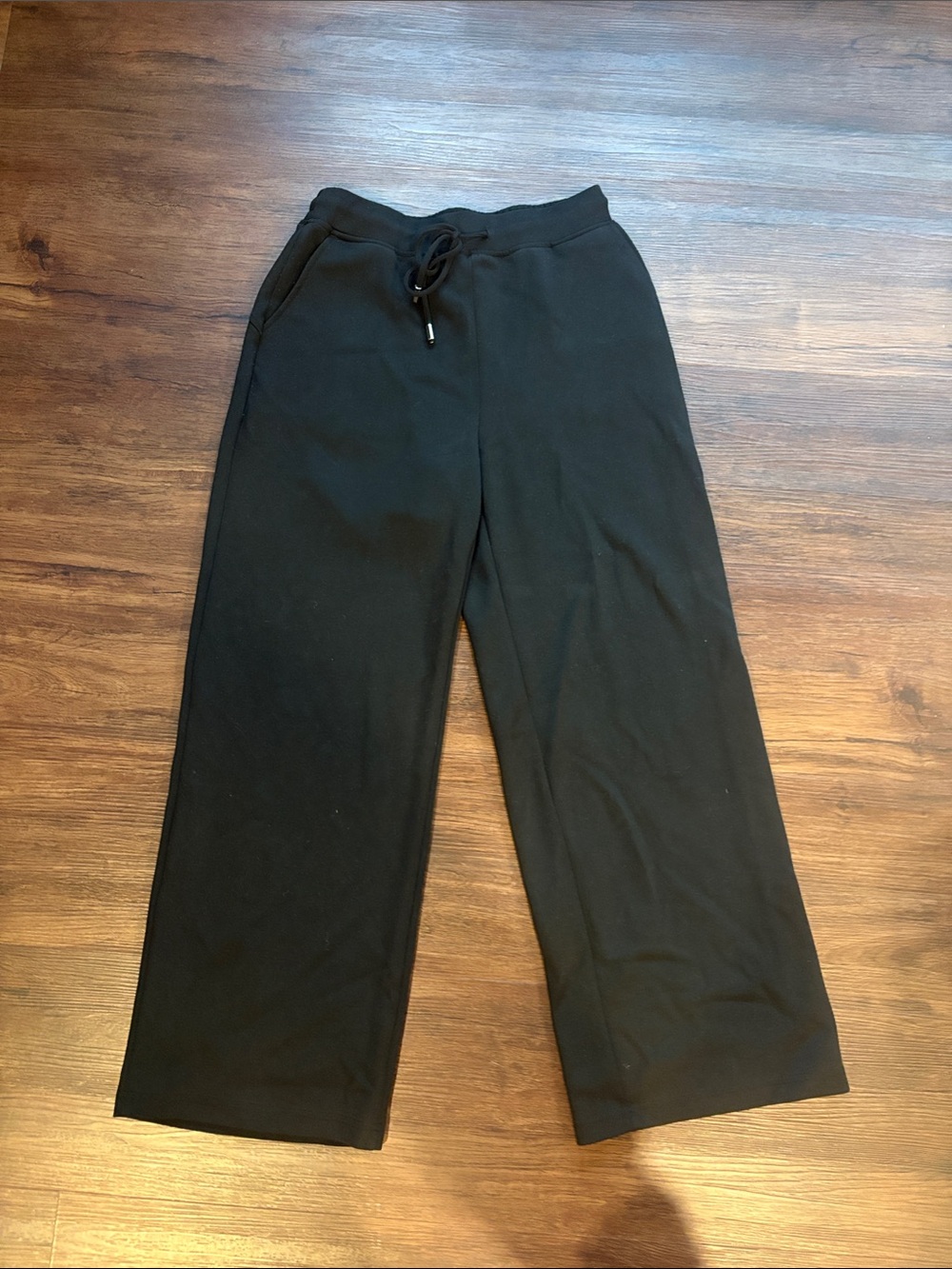 Women's Wide-Leg Black Pull-On Lounge Pants